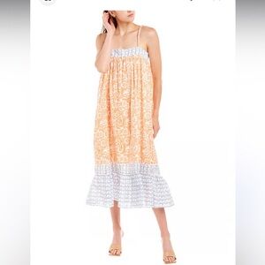 Ash & Eden stunning printed Inessa midi dress coastal cottagecore size Medium